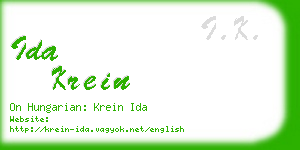 ida krein business card